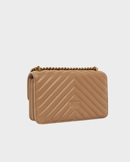 Beżowa pikowana torebka Mini Love Bag One Chevron - Image #1