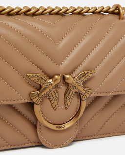 Beżowa pikowana torebka Mini Love Bag One Chevron - Image #2