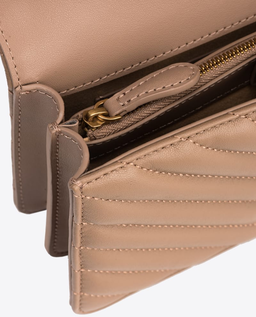 Beżowa pikowana torebka Mini Love Bag One Chevron - Image #5