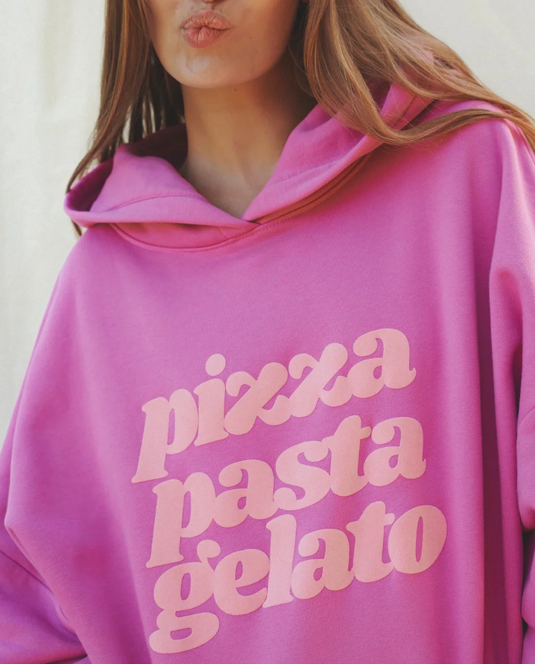 Różowa bluza Pizza Pasta Gelato - Image #3