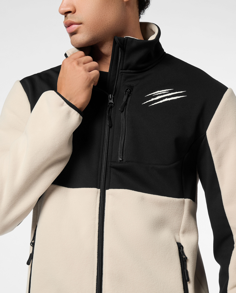 Beżowa polarowa kurtka - Image #3