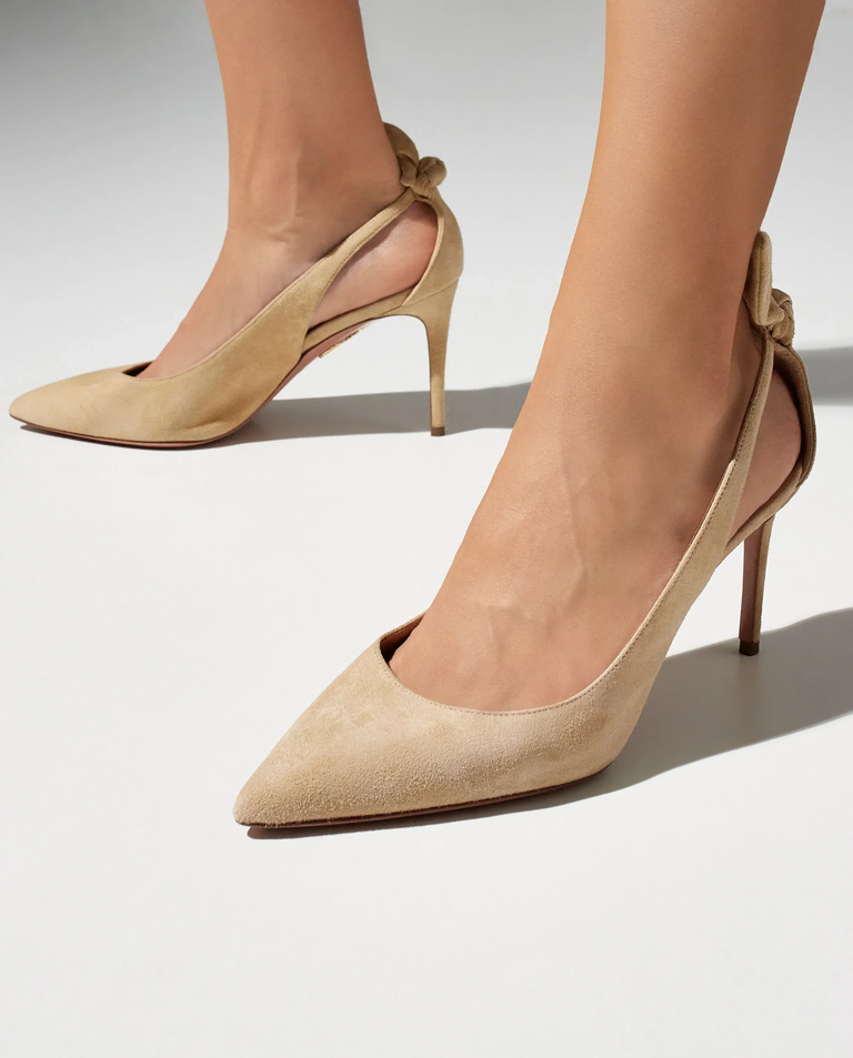 Zamszowe szpilki Bow Tie Pump 85 - Image #0