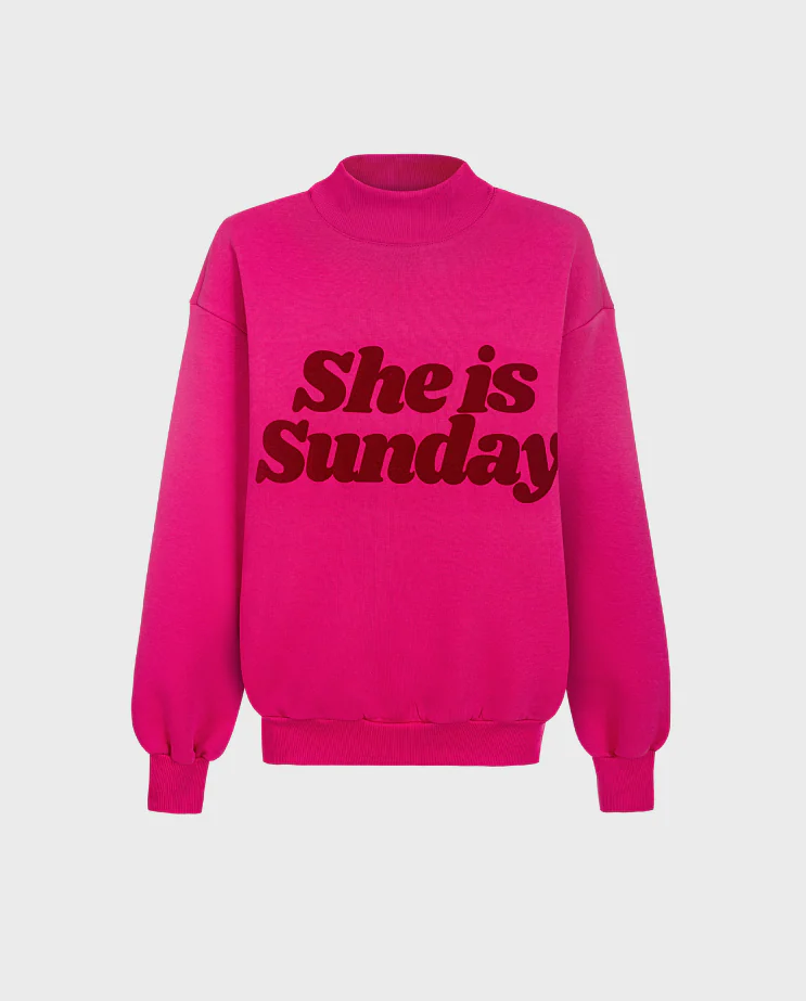 Różowa bluza She is Sunday - Image #3