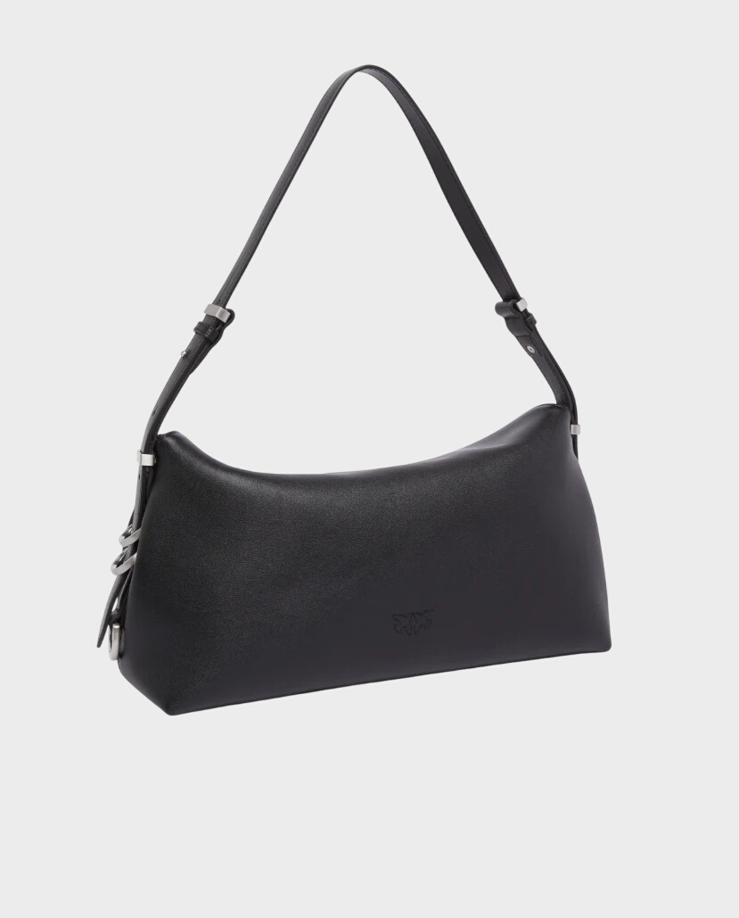 Czarna skórzana torebka Saddle Bag Baguette - Image #1