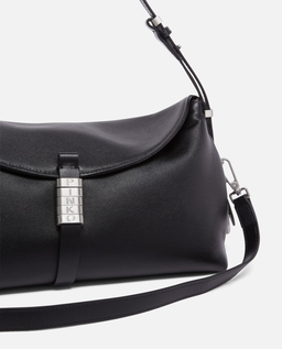 Czarna skórzana torebka Saddle Bag Baguette - Image #2