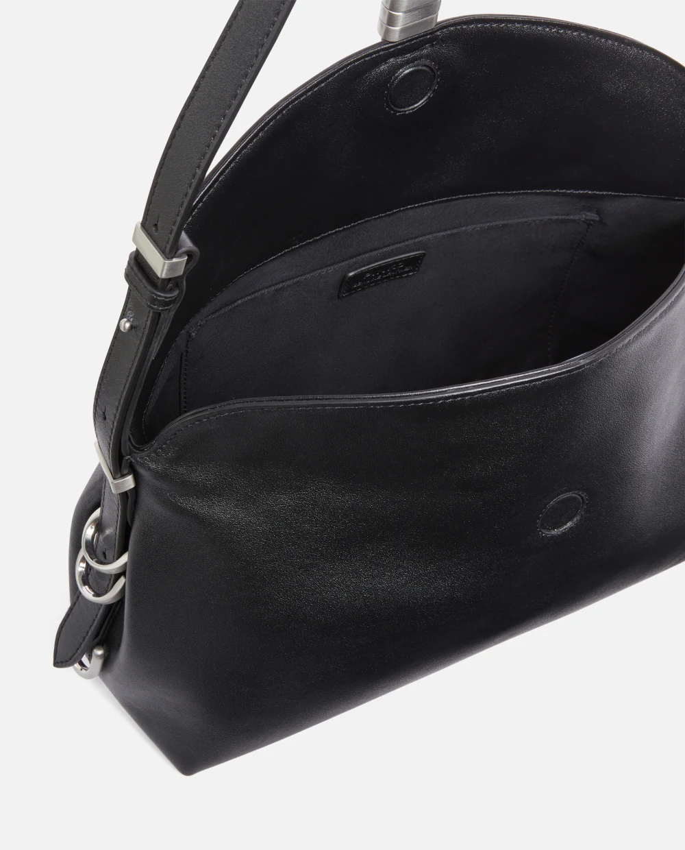 Czarna skórzana torebka Saddle Bag Baguette - Image #3