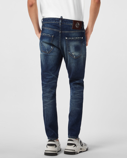 Granatowe jeansy Skinny Fit PP - Image #3
