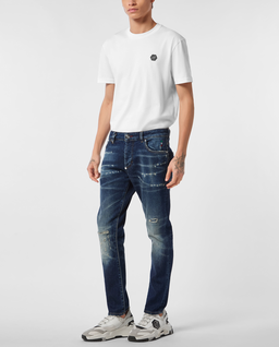 Granatowe jeansy Skinny Fit PP - Image #2