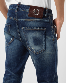Granatowe jeansy Skinny Fit PP - Image #4