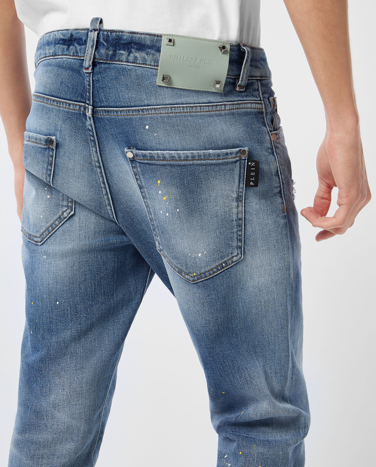 Niebieskie jeansy Skinny Fit PP - Image #4