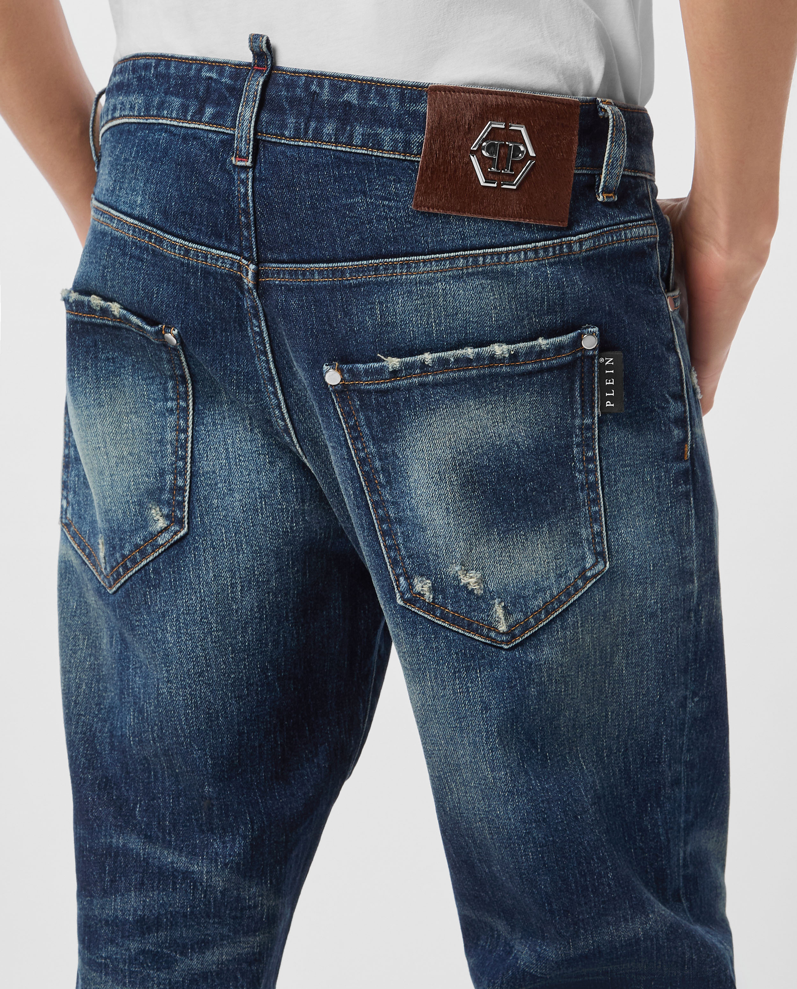 Granatowe jeansy Detroit Fit - Image #4