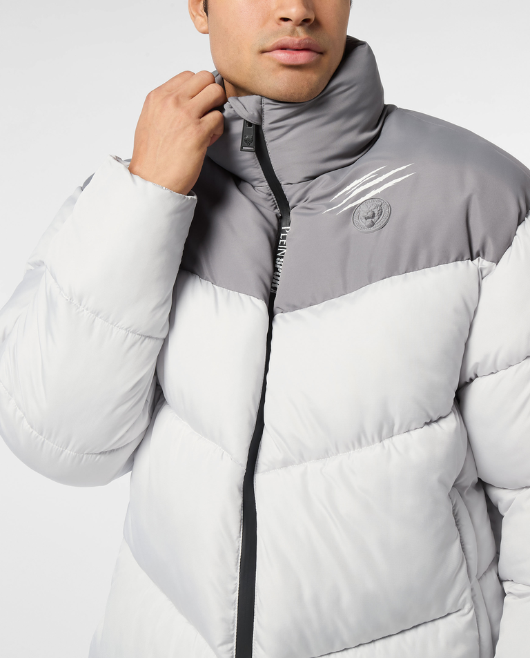 Szara kurtka puchowa - Image #4