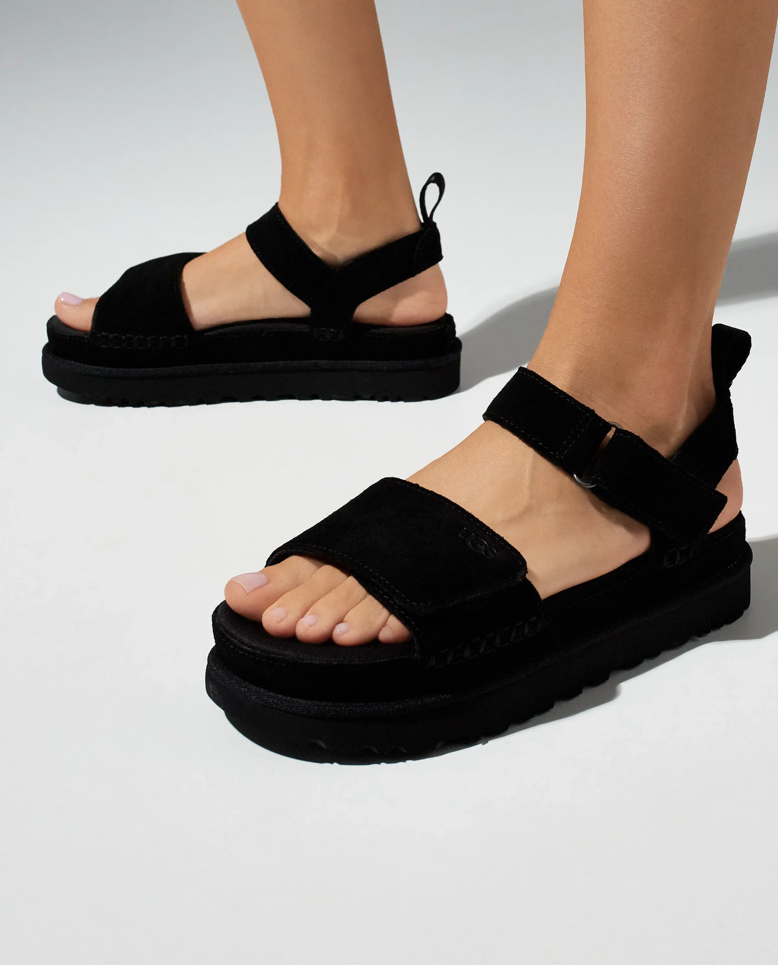 Czarne sandały Goldenstar z logo - Image #0