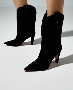 Zamszowe botki na szpilce Santiabooty 85 - Image #0