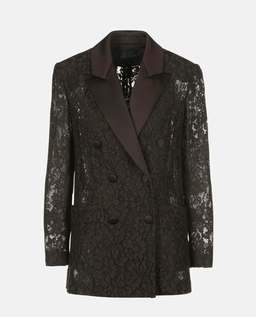 Brązowa koronkowa marynarka Salvo - Image #2