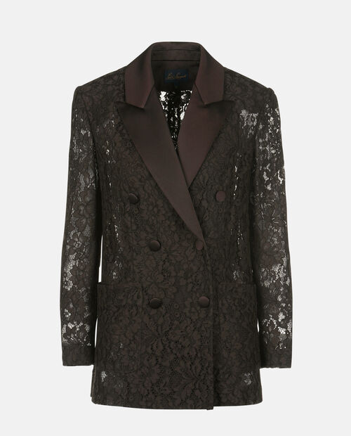 Brązowa koronkowa marynarka Salvo - Image #2