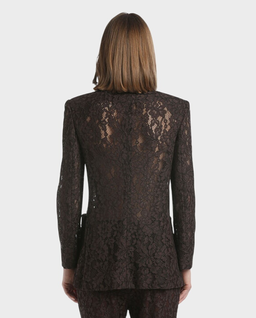 Brązowa koronkowa marynarka Salvo - Image #1