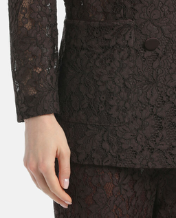 Brązowa koronkowa marynarka Salvo - Image #4