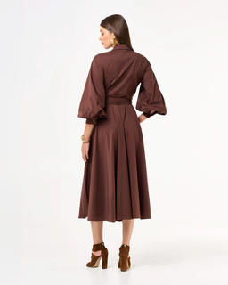 Koszulowa midi sukienka Marrona - Image #4