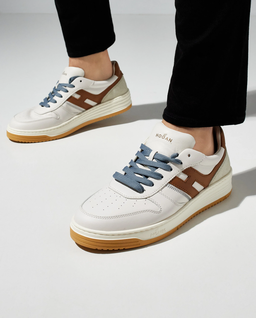 Beżowe sneakersy ze skóry - Image #0