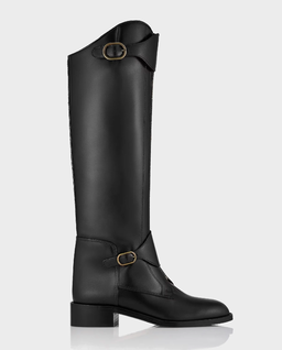 Czarne oficerki Alex Riding - Image #0