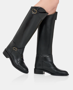 Czarne oficerki Alex Riding - Image #1