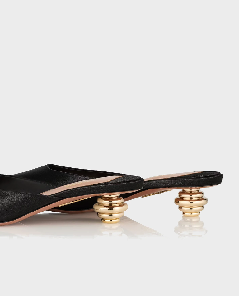 Czarne mule Alex Jewel 35 - Image #4