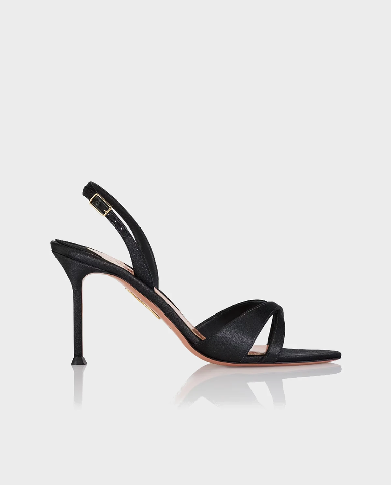 Czarne sandały na obcasie Alex 85