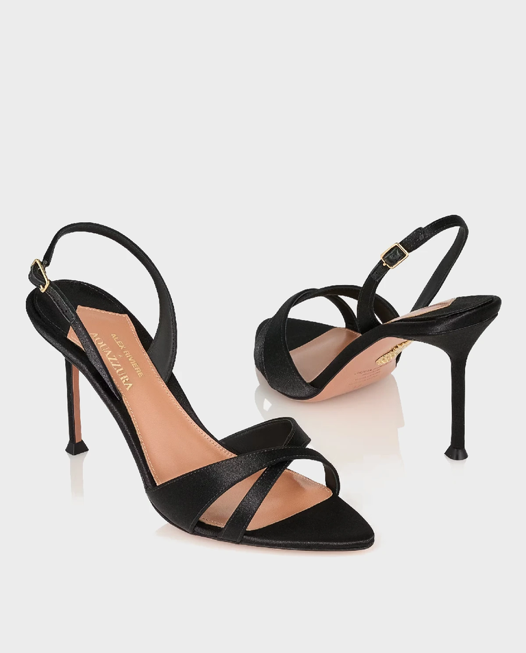 Czarne sandały na obcasie Alex 85 - Image #4