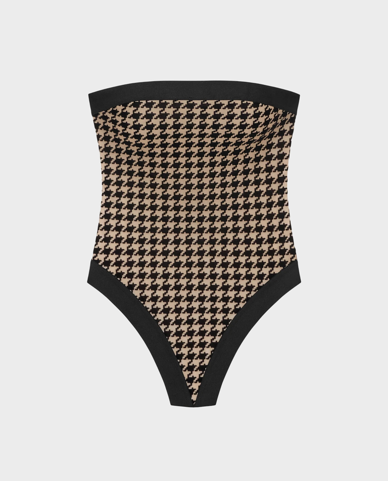 Body bandeau z printem Oxford