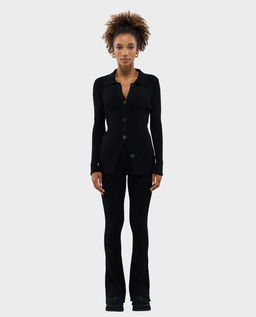 Czarne dzianinowe spodnie - Image #2