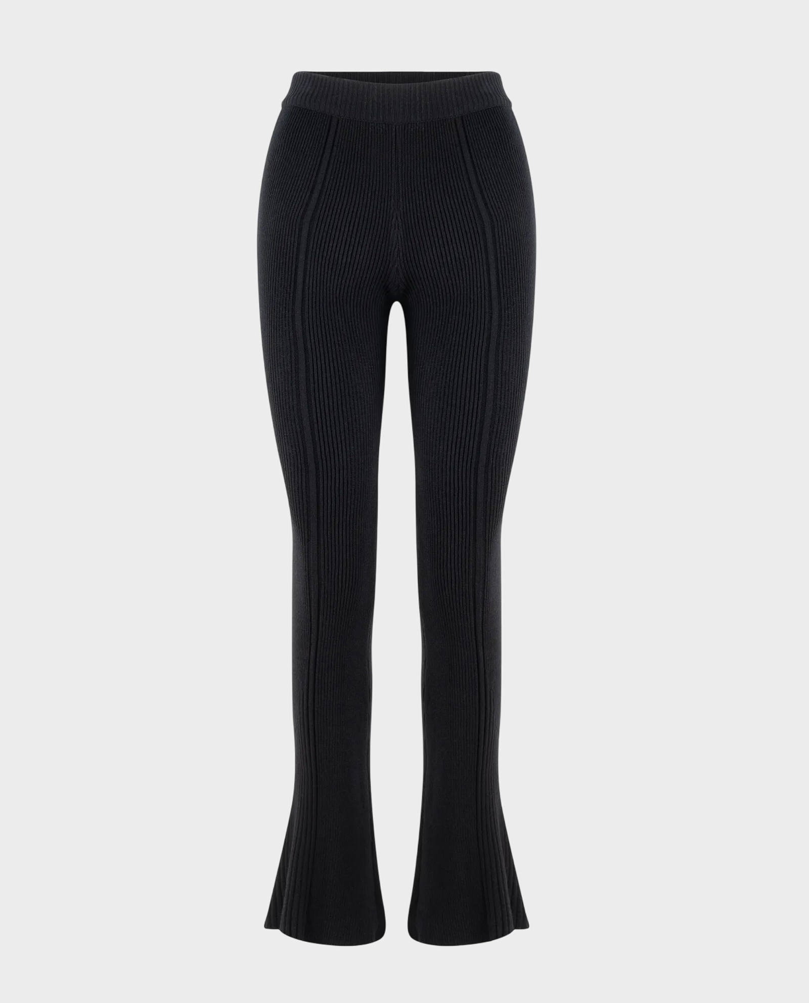 Czarne dzianinowe spodnie - Image #3