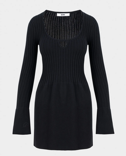 Czarna dzianinowa sukienka mini - Image #1