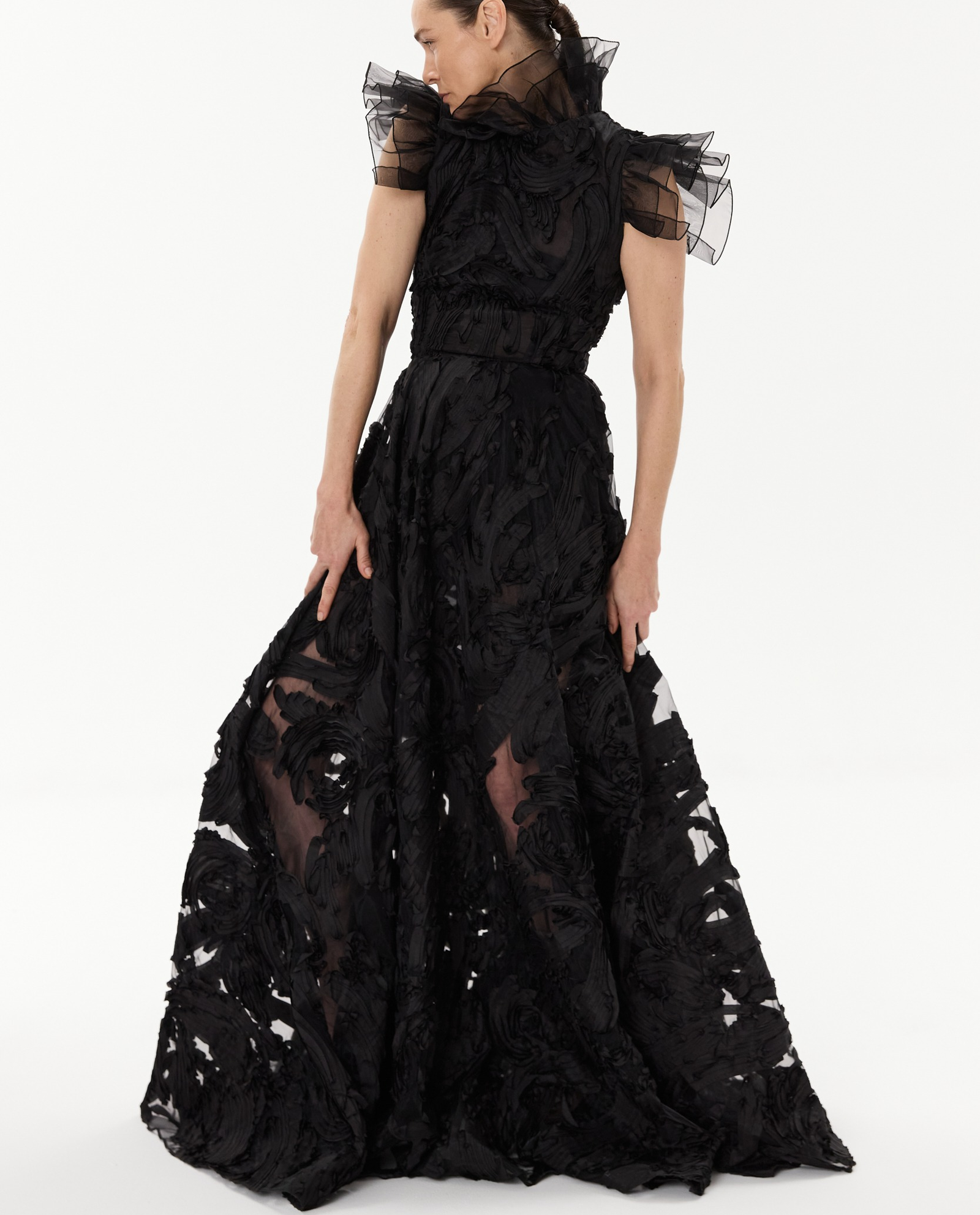 Długa sukienka w kształcie litery A - Image #4