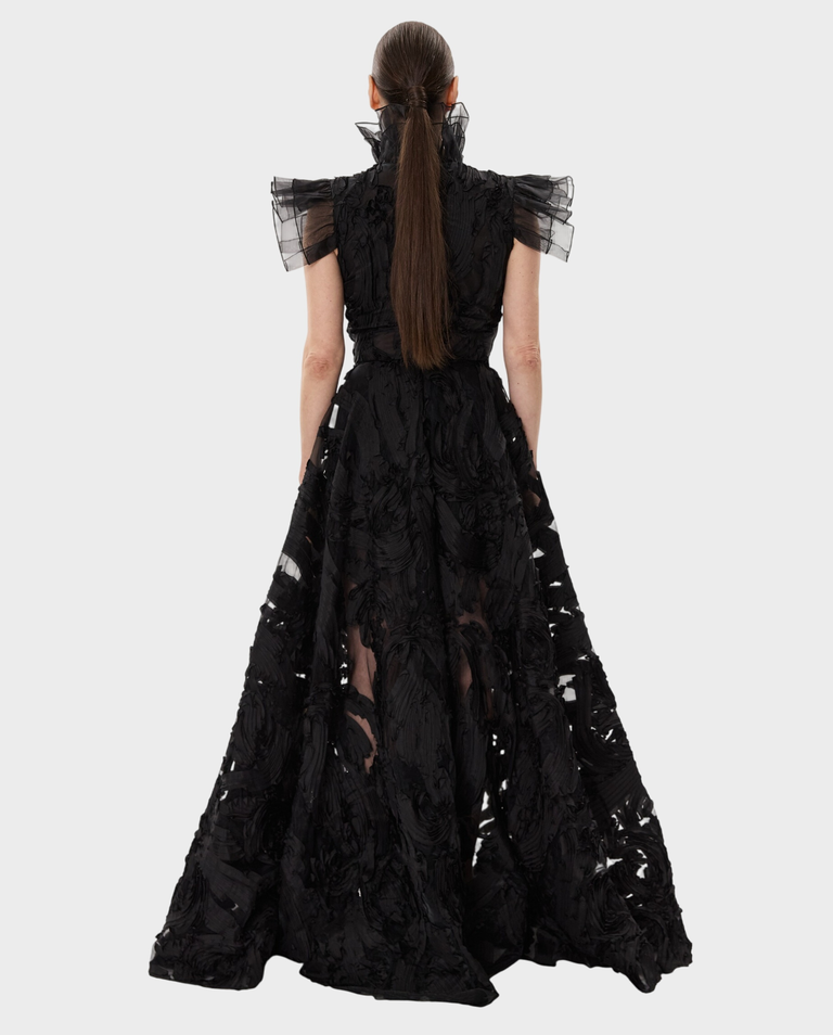 Długa sukienka w kształcie litery A