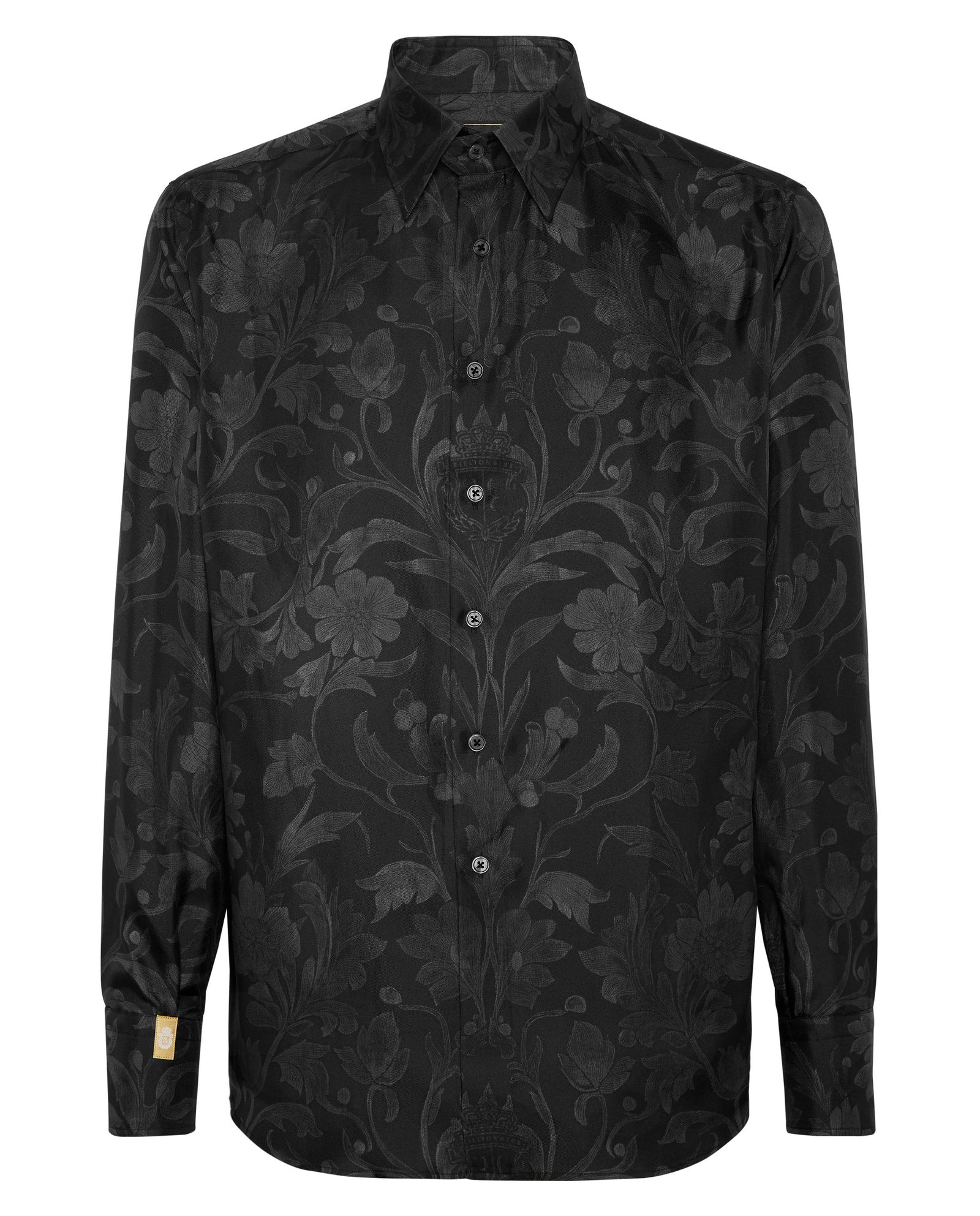 Czarna jedwabna koszula - Image #1