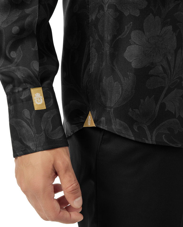 Czarna jedwabna koszula - Image #3