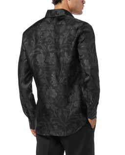 Czarna jedwabna koszula - Image #5