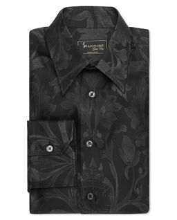 Czarna jedwabna koszula - Image #6