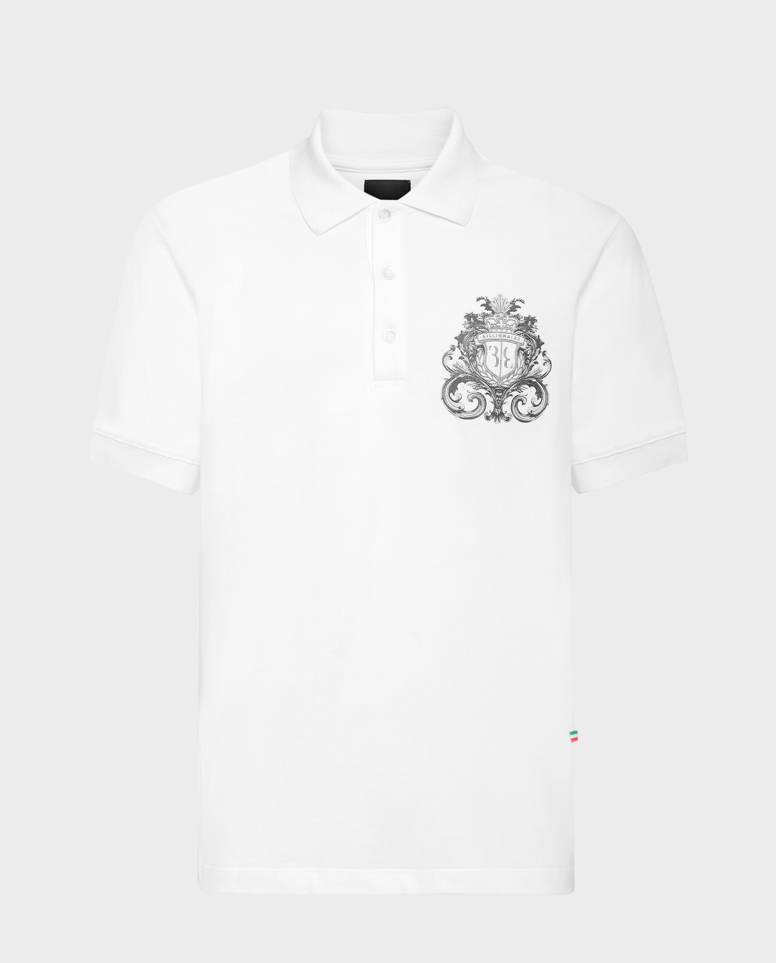 Biała koszulka polo SS Crest Baroque - Image #0
