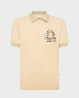 Beżowa koszulka polo SS Crest Baroque - Image #0