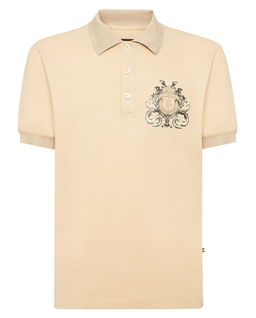 Beżowa koszulka polo SS Crest Baroque - Image #1