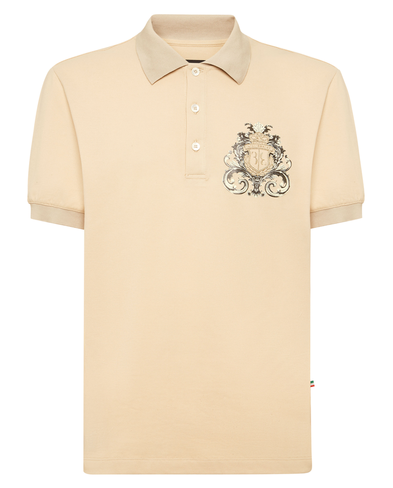 Beżowa koszulka polo SS Crest Baroque - Image #1
