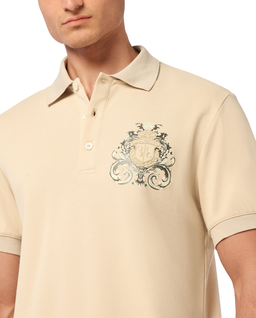 Beżowa koszulka polo SS Crest Baroque - Image #4