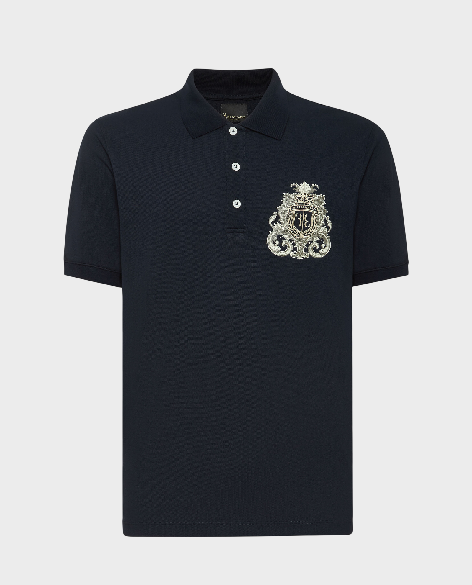 Granatowa koszulka polo SS Crest Baroque - Image #0