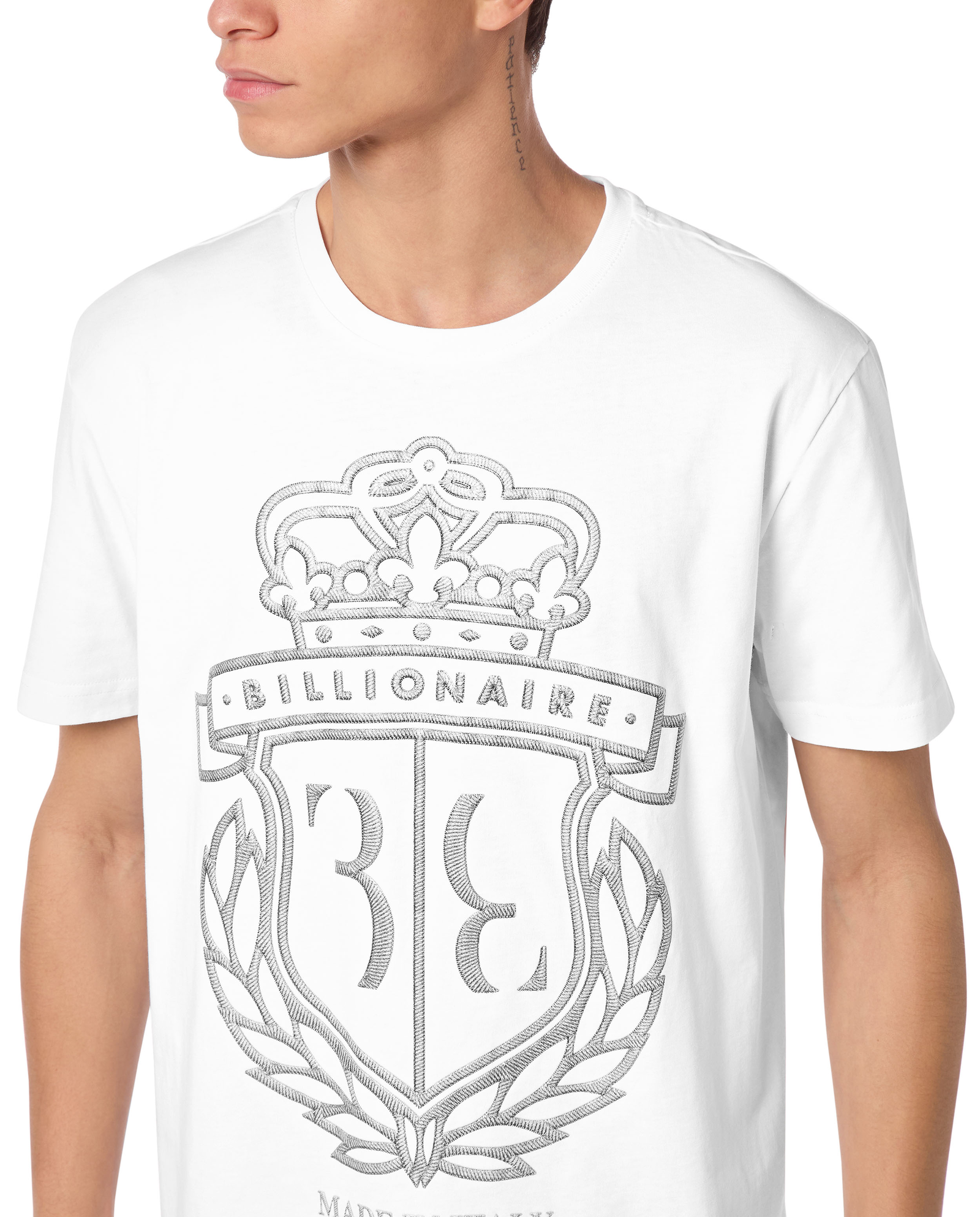 Biała koszulka SS Crest - Image #4