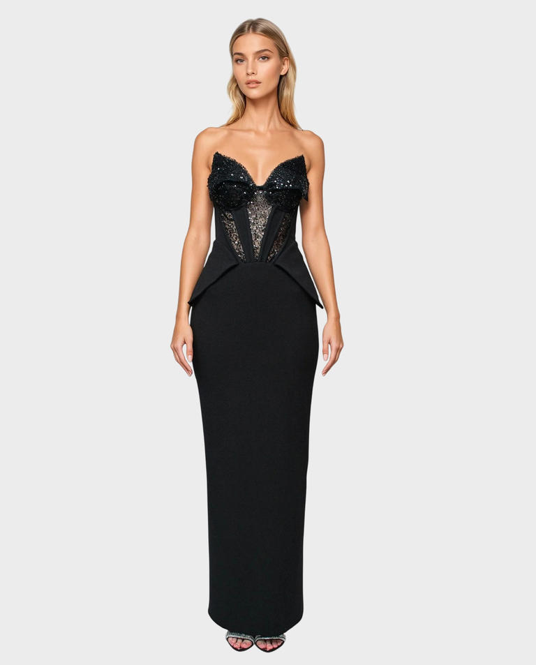 Gorsetowa czarna sukienka Glam Witch - Image #0