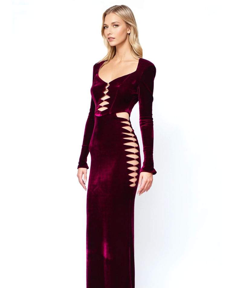 Burgundowa sukienka Glam Witch - Image #2