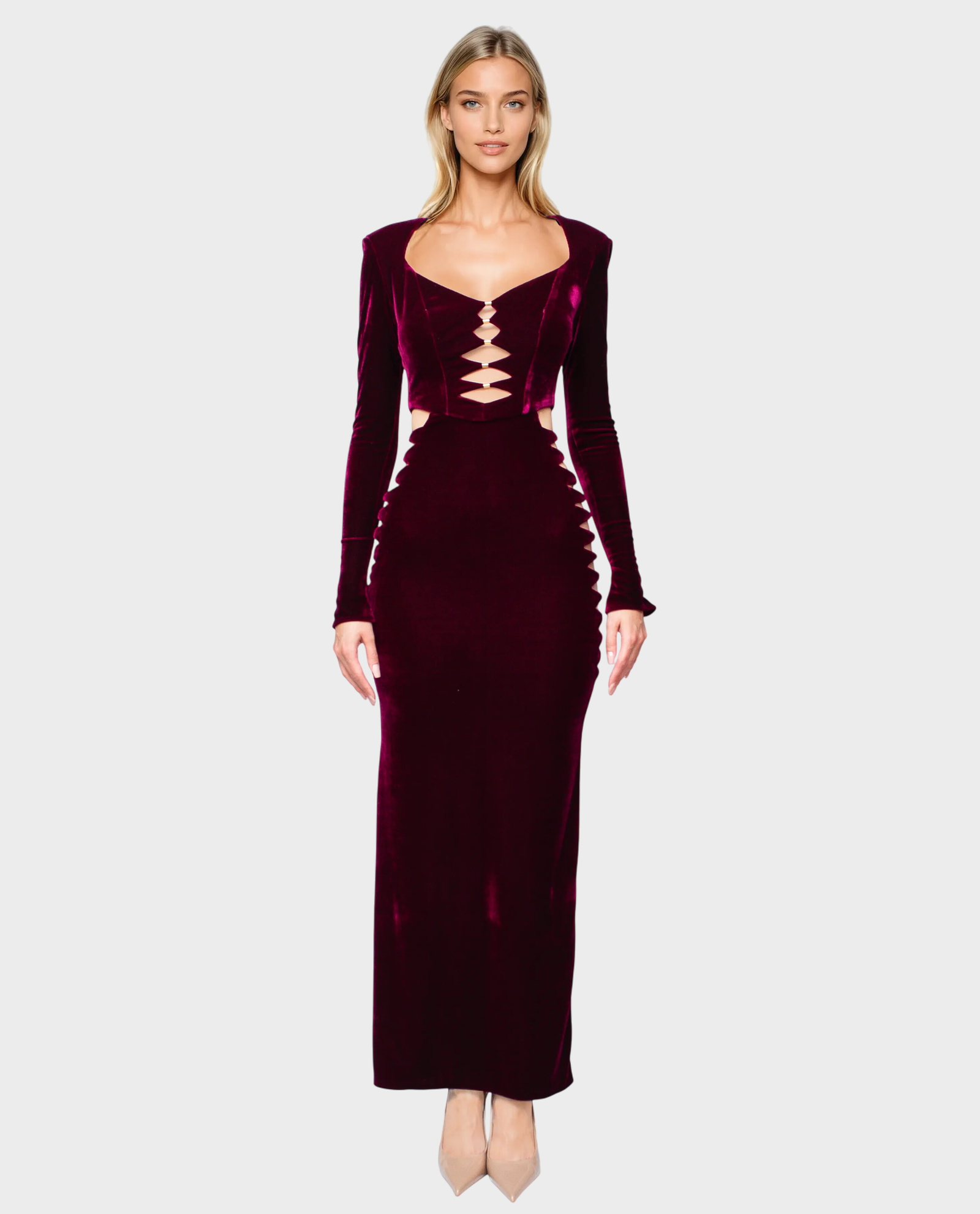 Burgundowa sukienka Glam Witch - Image #0