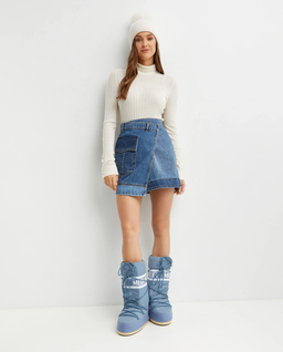 Biały prążkowany golf - Image #1